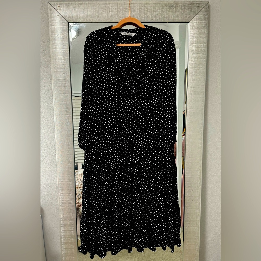 Zara Polka Dotted Maxi Dress